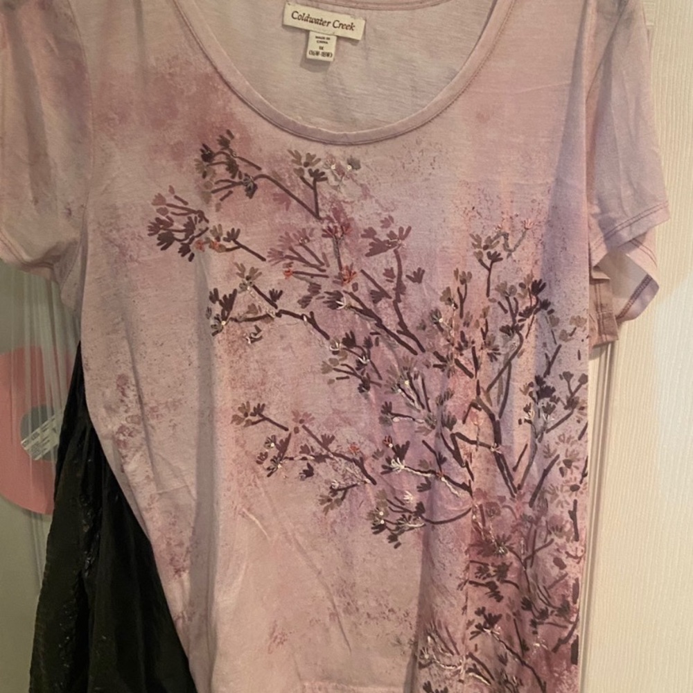 Pink cherry blossom tree t shirt